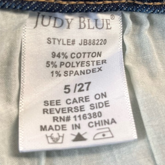 Judy Blue Jeans Womens 5 27 Boyfriend Fit Distressed Denim Stretch Jean JB88220 - Picture 8 of 16